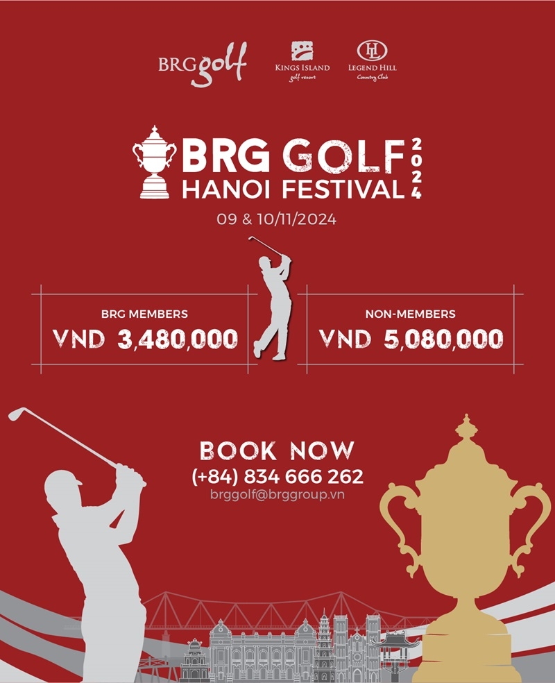 Giải golf thường niên BRG Golf Hanoi Festival 2024 chính thức chào đón các golf thủ trong nước và quốc tế