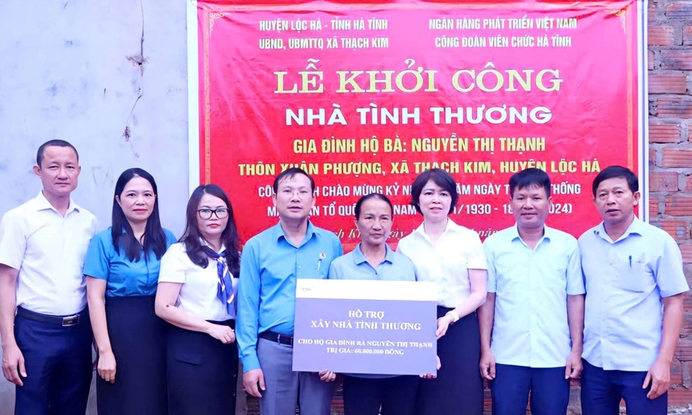 Hà Tĩnh: Khởi công xây dựng nhà nhân ái cho hộ nghèo, gia đình chính sách