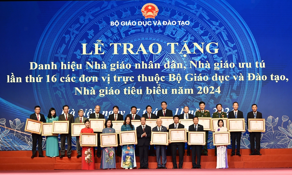 Tôn vinh các Nhà giáo nhân dân, Nhà giáo ưu tú, Nhà giáo tiêu biểu năm 2024