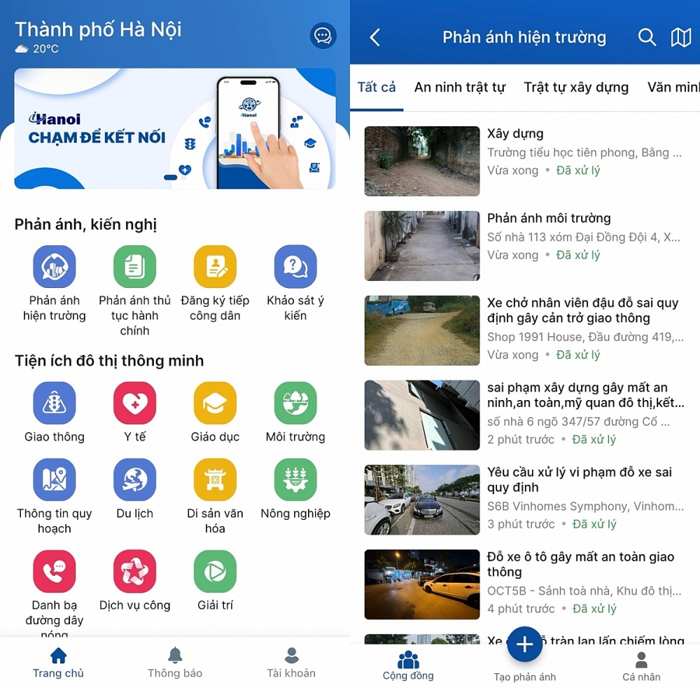 Ứng dụng iHanoi: Nâng cao hiệu quả phản ánh kiến nghị và sự hài lòng của người dân