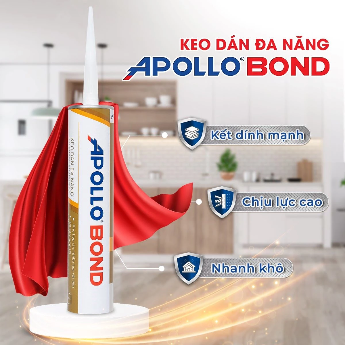 Keo dán đa năng Apollo Bond: Giải pháp kết dính hiệu quả cho vật liệu