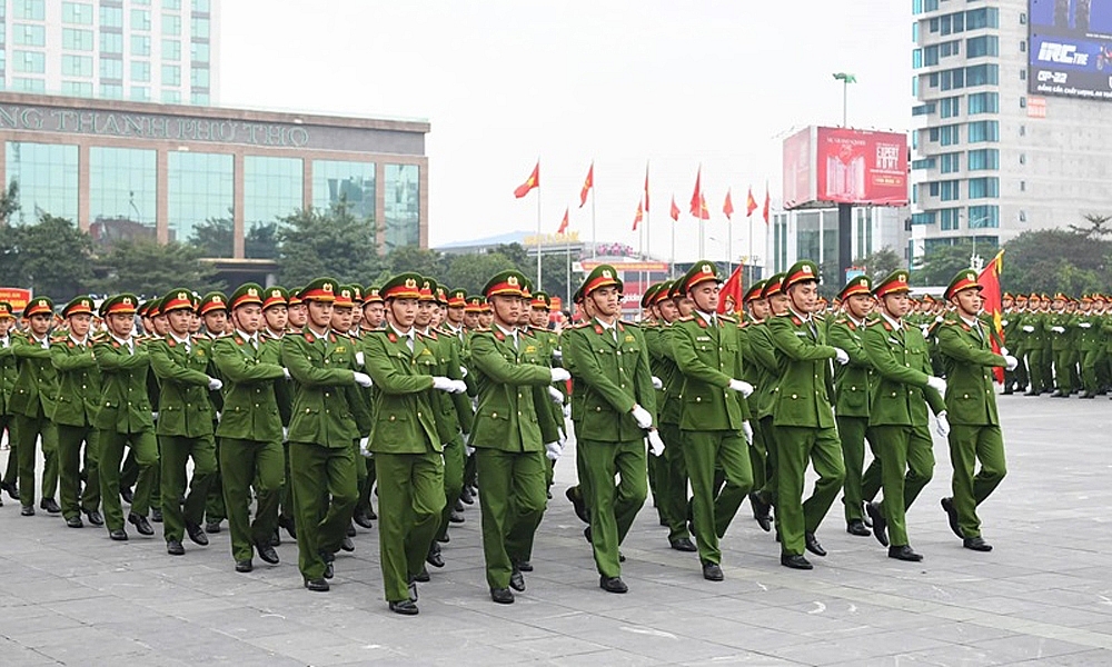 Phú Thọ: Mãn nhãn màn trình diễn võ thuật đầy kịch tính tại Đại hội khỏe Vì an ninh Tổ quốc