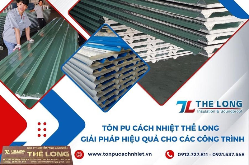 Tôn PU cách nhiệt Thế Long