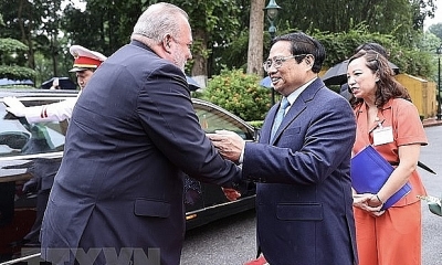 Thủ tướng chủ trì lễ đón Thủ tướng Cuba thăm hữu nghị chính thức VN