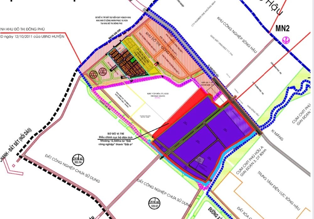 Hậu Giang: Điều chỉnh 12,545ha “đất công nghiệp” thành “đất ở” Khu đô thị công nghiệp Sông Hậu