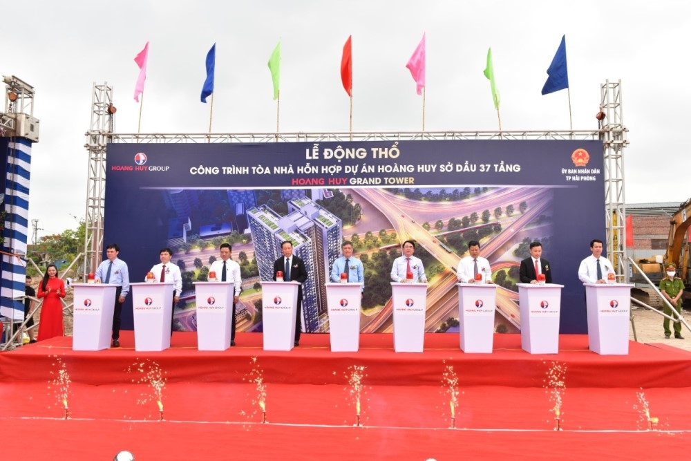 hoang huy dau tu 1500 ty dong xay dung toa nha hon hop cao 37 tang tai hai phong