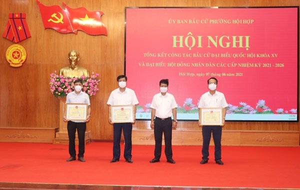 Vĩnh Yên (Vĩnh Phúc): Phường Hội Hợp tổng kết công tác bầu cử đại biểu Quốc hội khóa XV và HĐND các cấp nhiệm kỳ 2021-2026