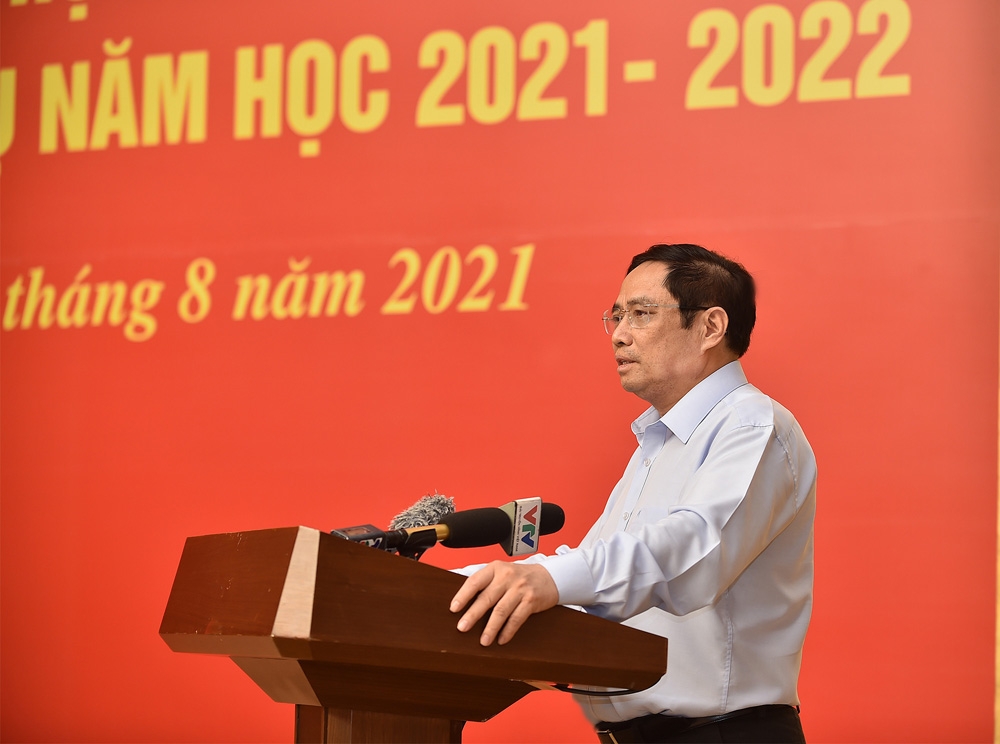 thu tuong pham minh chinh du hoi nghi toan quoc tong ket nam hoc 2020 2021 trien khai nhiem vu nam hoc 2021 2022