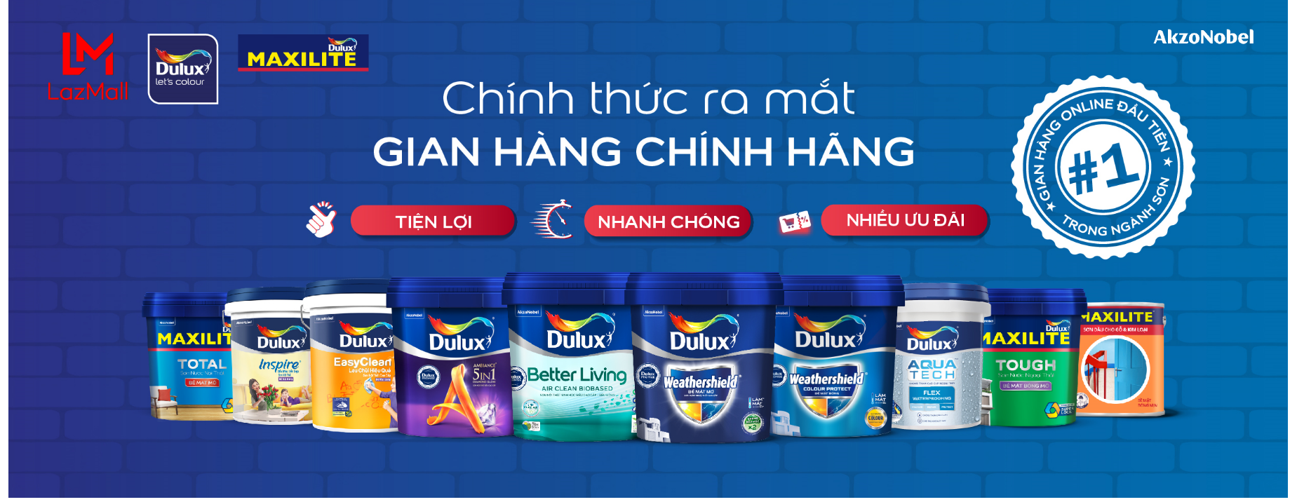 akzonobel viet nam chinh thuc ra mat gian hang chinh hang dulux maxilite tren lazada