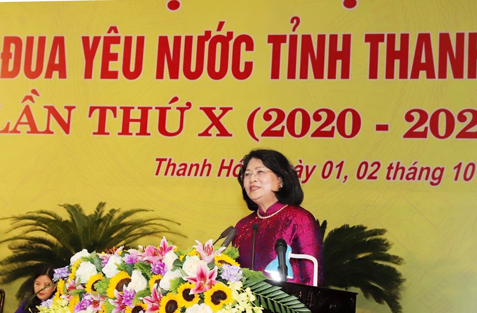 thanh hoa dai hoi thi dua yeu nuoc lan thu x tram hoa dua no