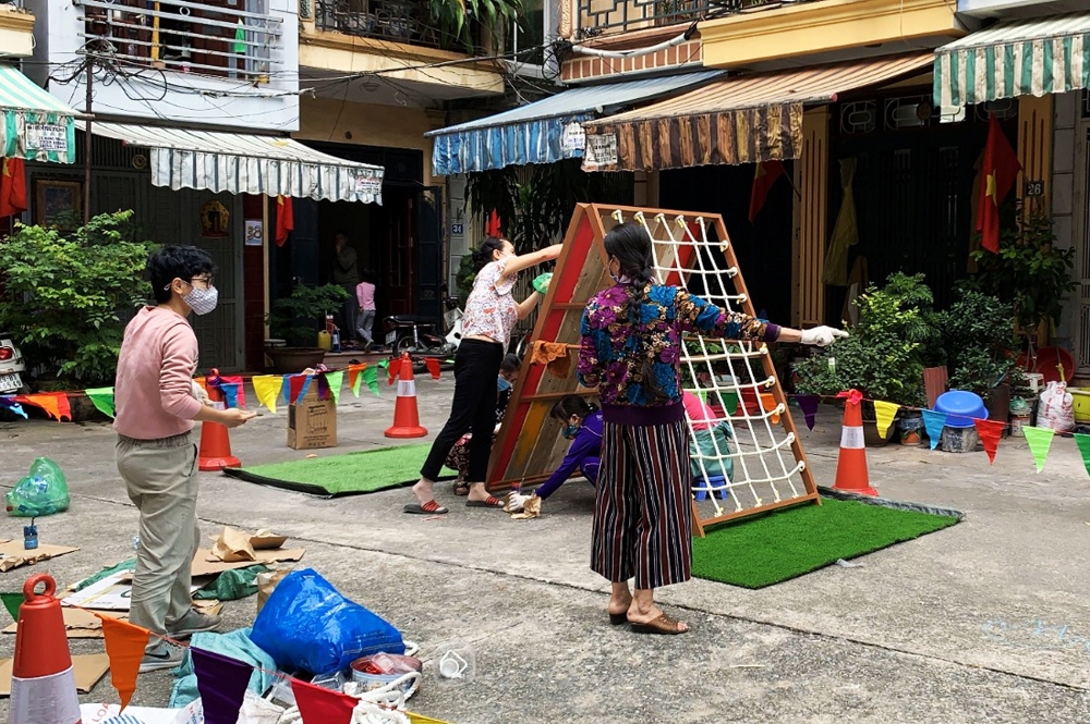 tre em ha noi se co san choi di dong tai cong dong dan cu