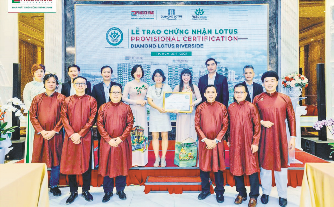 diamond lotus riverside duoc chung nhan lotus provisional certification