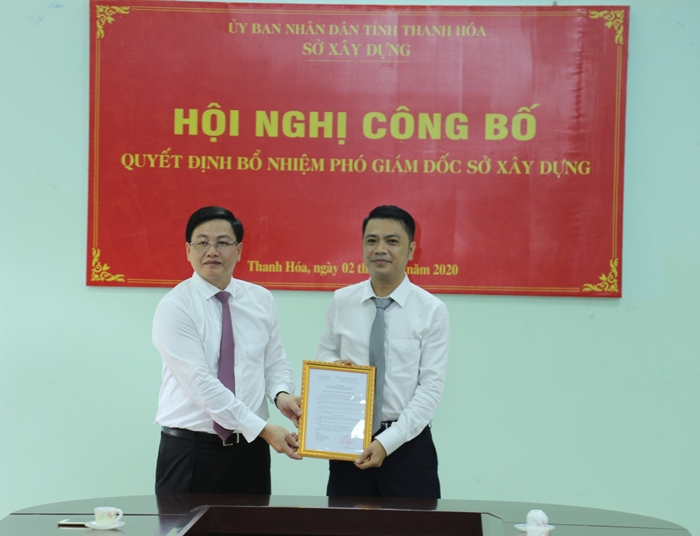 Thanh Hóa có tân Phó Giám đốc Sở Xây dựng