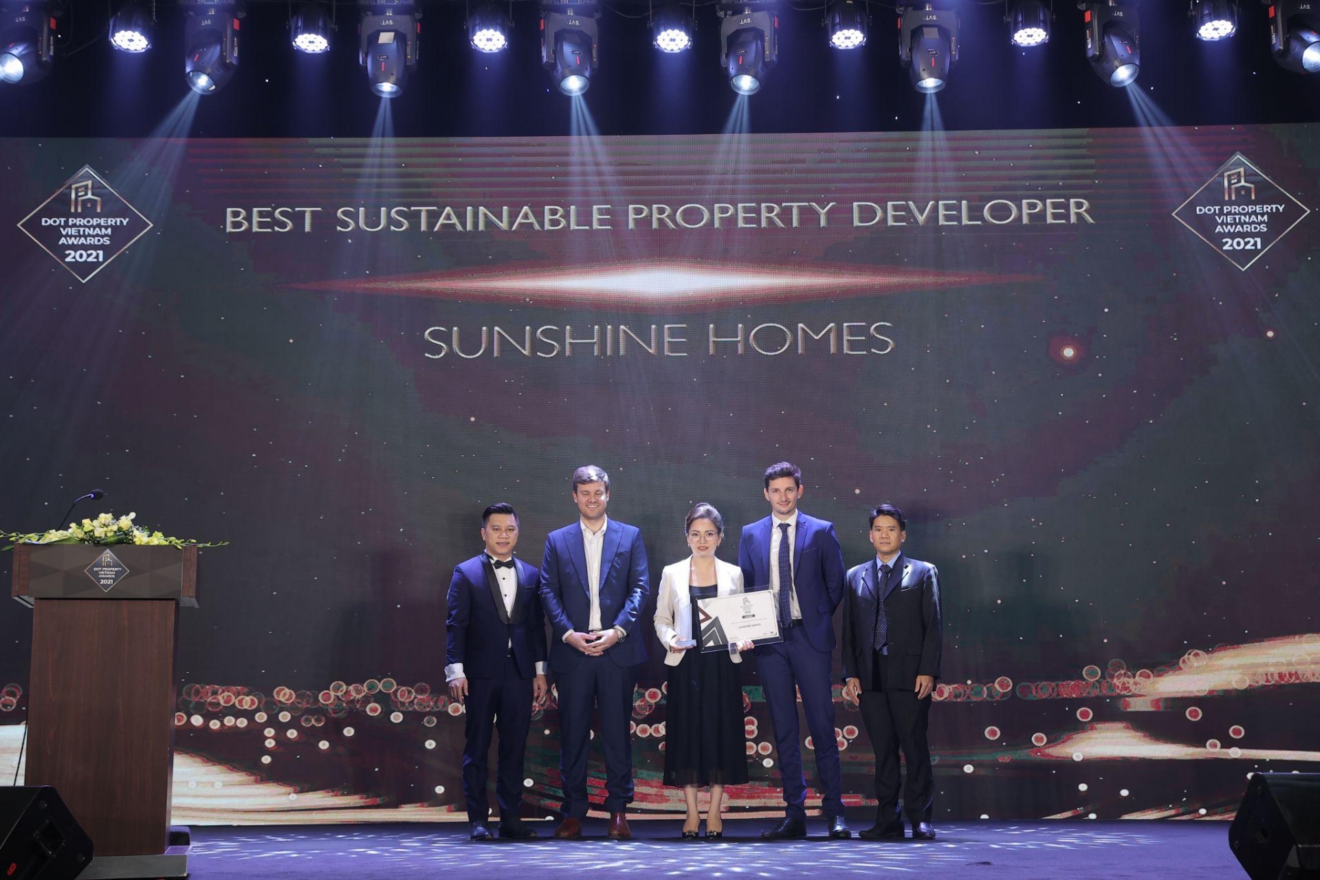 sunshine homes thang dam voi nhieu hang muc giai thuong quan trong tai dot property vietnam awards 2021