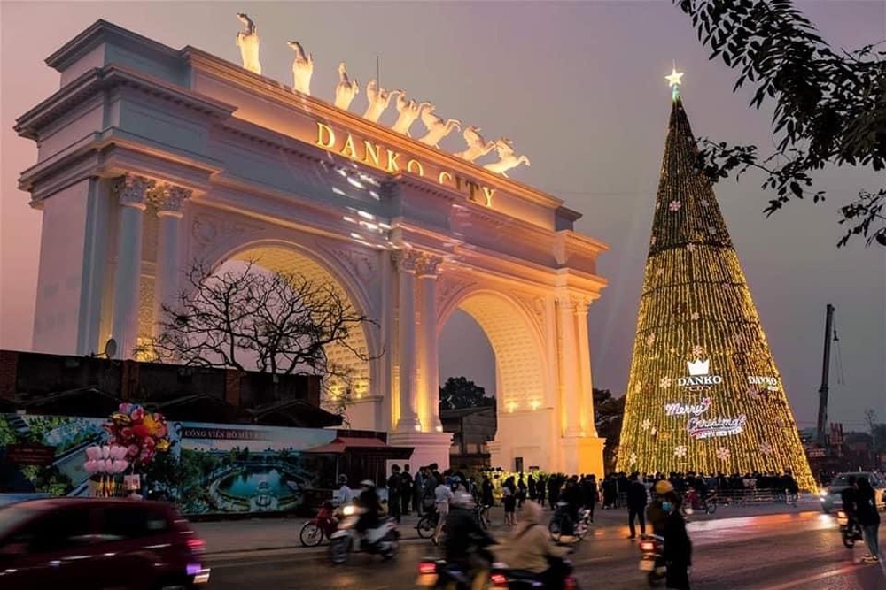 sac mau giang sinh tran xuong pho