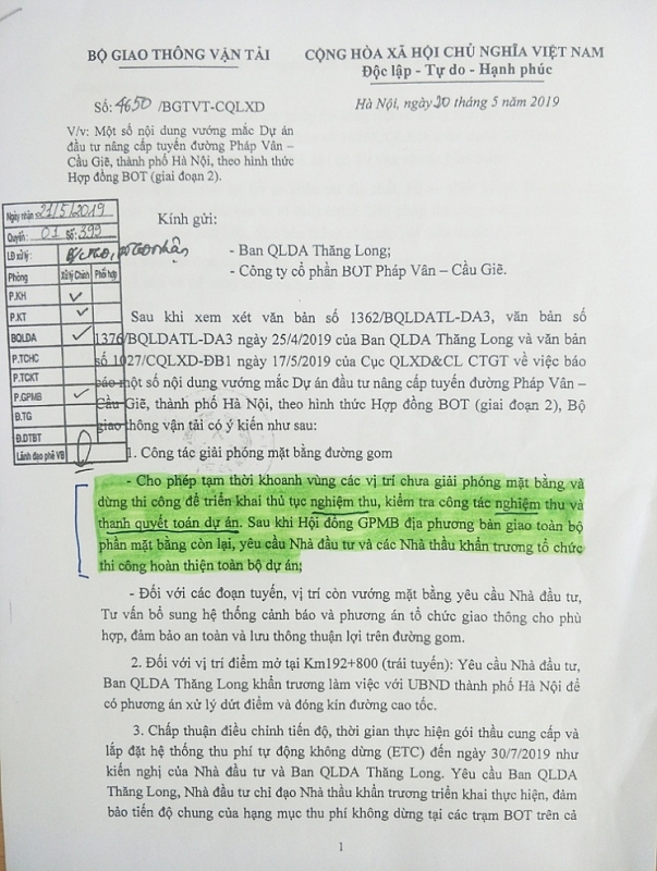 cao toc phap van cau gie lam duong chua xong da nghiem thu quyet toan bo giao thong van tai co lam dung luat