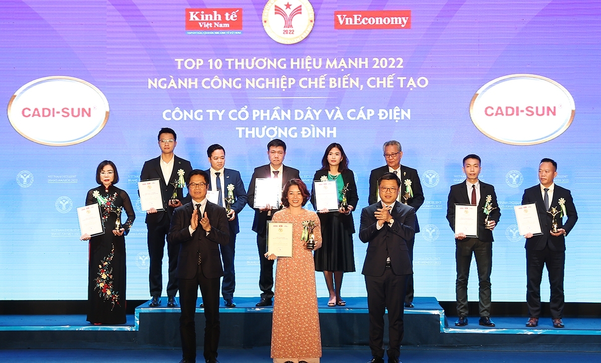 CADI-SUN TOP 10 thương hiệu mạnh ngành Công nghiệp chế biến – chế tạo