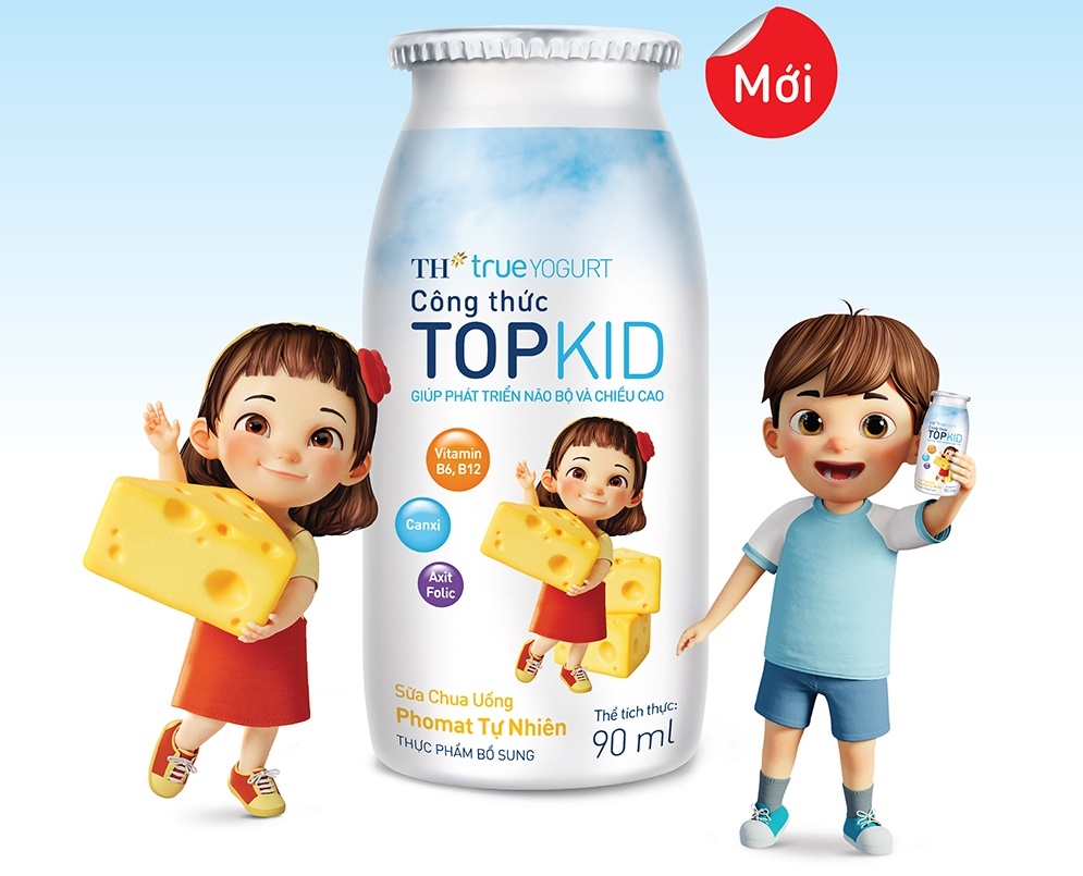 Ra mắt sản phẩm Sữa Chua Uống Phomat Tự Nhiên TH true YOGURT Công Thức TOPKID