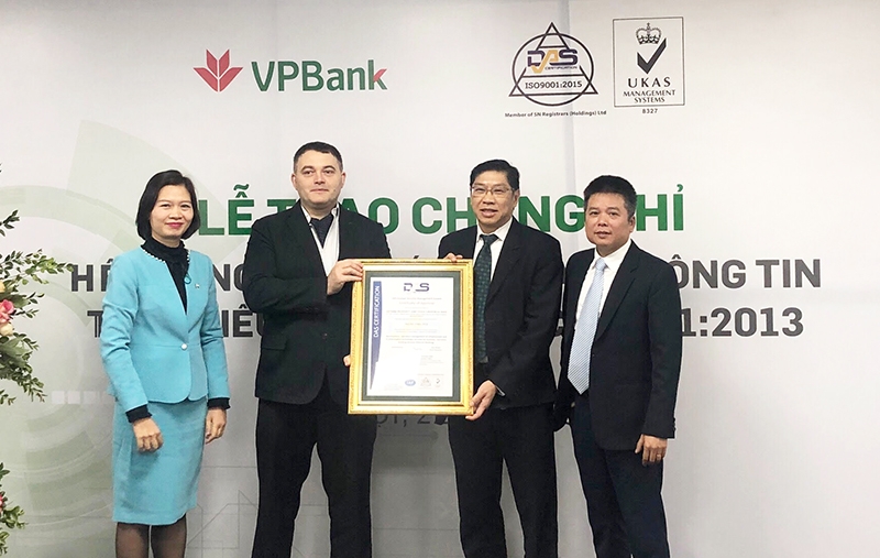 VPBank được cấp chứng chỉ ISO/IEC 27001:2013 về an toàn thông tin