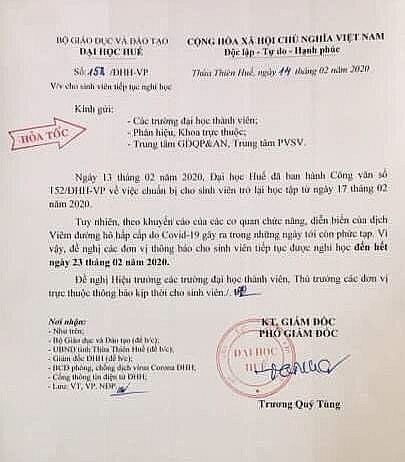 thua thien hue hoc sinh di hoc tro lai sinh vien van tiep tuc nghi