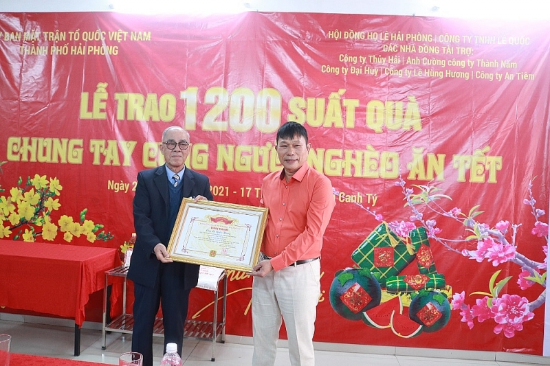 cong ty tnhh le quoc thanh pho hai phong don vi tieu bieu lam tot cong tac tu thien moi dip tet den xuan ve