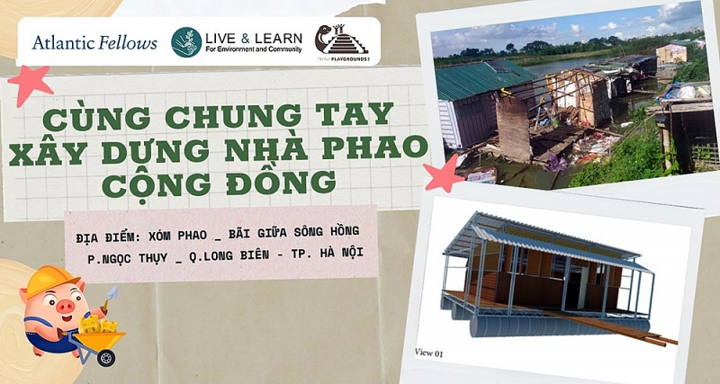 xay dung nha phao cong dong cho nguoi ngheo tai bai giua song hong