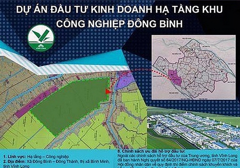 vinh long trao giay chung nhan dang ky dau tu cho nha dau tu khu cong nghiep dong binh