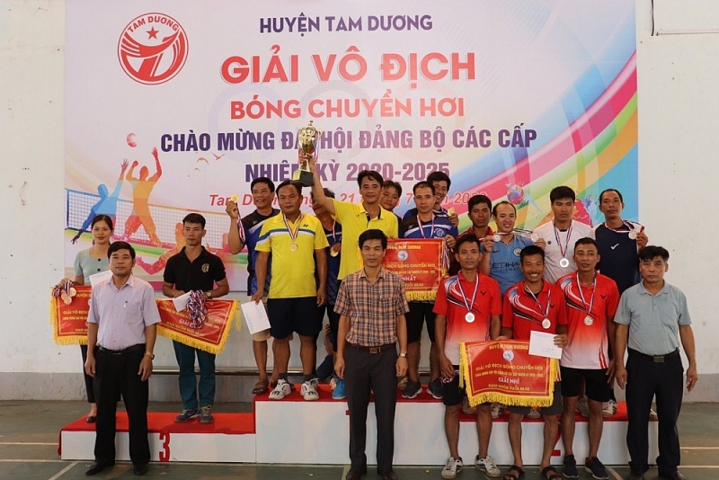 tam duong vinh phuc to chuc giai bong chuyen hoi chao mung dai hoi dang cac cap