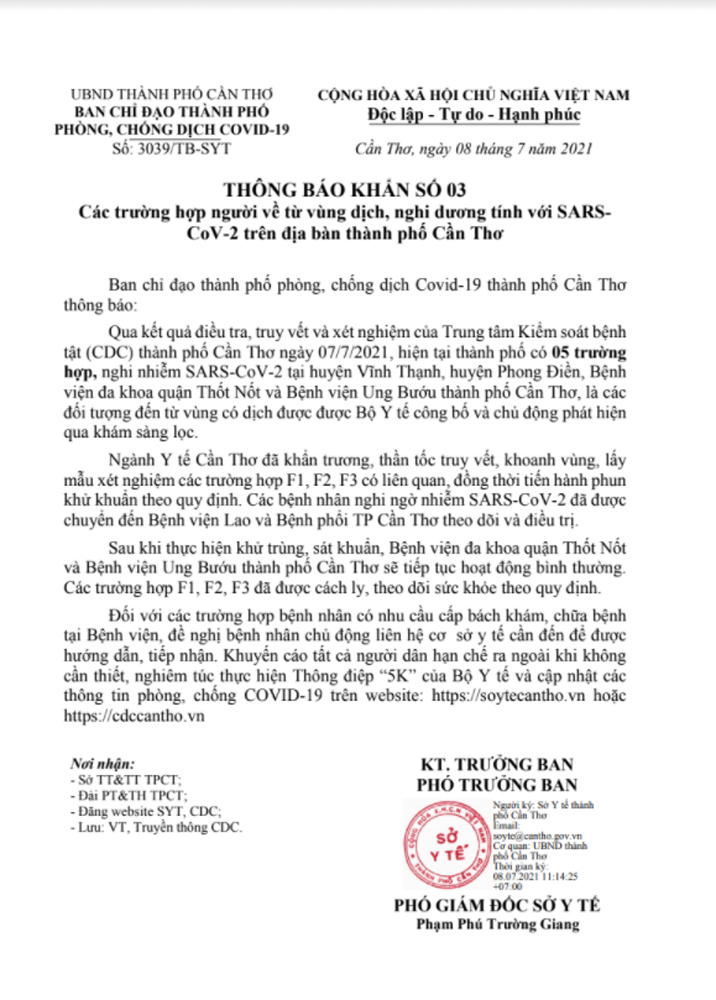 can tho thong bao khan ve 05 truong hop nghi nhiem sars cov 2