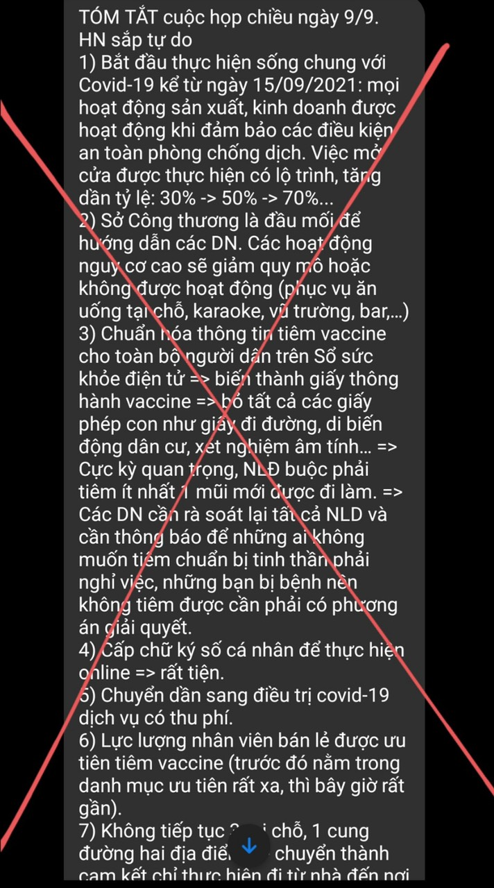 ha noi thong tin ve cuoc hop chieu 0909 lan truyen tren mang la gia