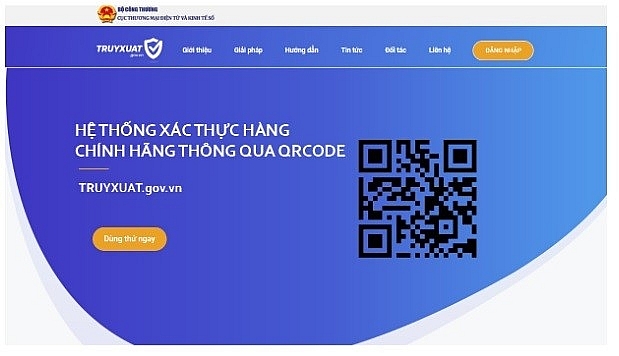 bo cong thuong van hanh he thong xac thuc hang chinh hang thong qua qrcode trong thuong mai dien tu