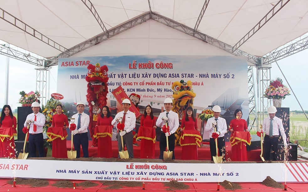 Asia Star: Khởi công xây dựng Nhà máy sản xuất vật liệu xây dựng thứ 2 tại Hưng Yên