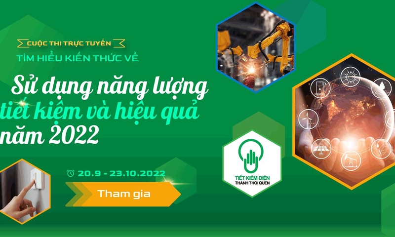 Hơn 61.000 người tham gia thi trực tuyến Tìm hiểu kiến thức về sử dụng năng lượng tiết kiệm và hiệu quả