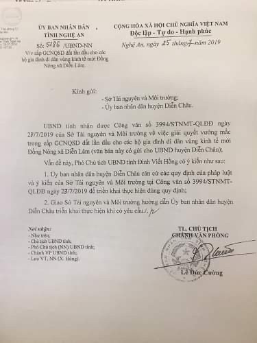 dien chau nghe an gan 15 nam di dan len vung kinh te moi van khong co quyen su dung dat hop phap