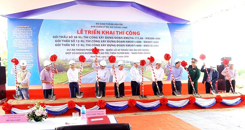 trien khai thi cong cac goi thau thanh phan mai son quoc lo 45 du an cao toc bac nam