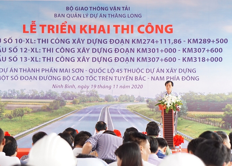 trien khai thi cong cac goi thau thanh phan mai son quoc lo 45 du an cao toc bac nam