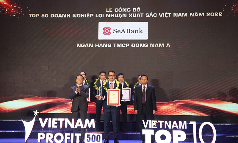 SeABank 5 lần liên tiếp lọt Top 50 Doanh nghiệp có lợi nhuận xuất sắc Việt Nam năm 2022