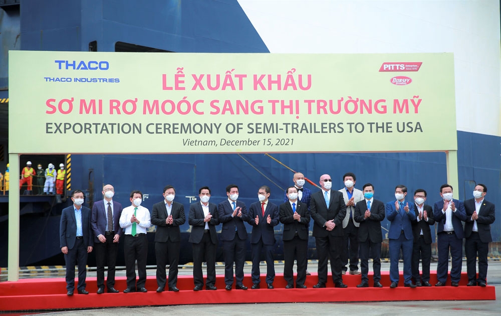 THACO xuất khẩu lô hàng 870 sơ mi rơ moóc đầu tiên sang thị trường Mỹ