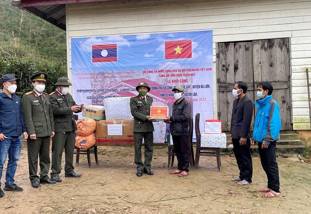 Thừa Thiên - Huế: Tiếp tục khởi công xây dựng trụ sở làm việc cho Công an Lào